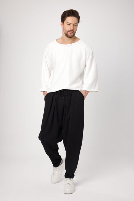 Bohem Keten Şalvar Pantolon - Görsel 5