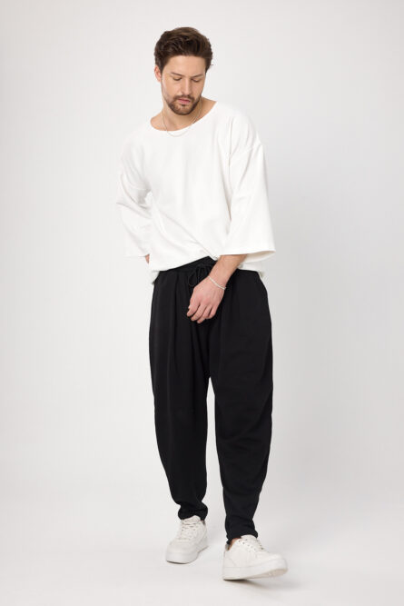 Bohem Keten Şalvar Pantolon - Görsel 4