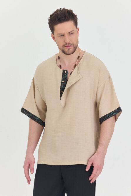 2'li Keten Takım Şalvar ve Gömlek - Görsel 6