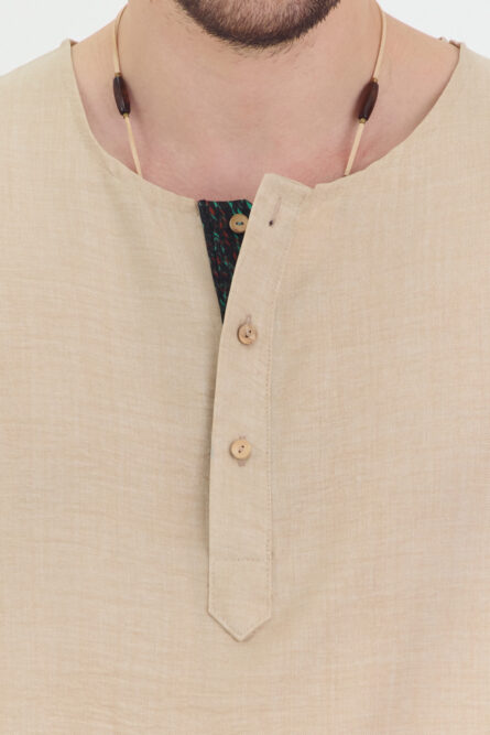 2'li Keten Takım Şalvar ve Gömlek - Görsel 3