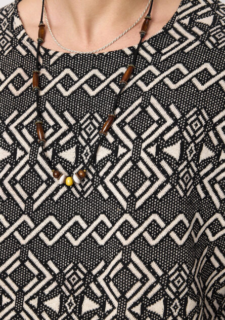 Ekose Kumaş Fakir Kol Sweat - Görsel 2