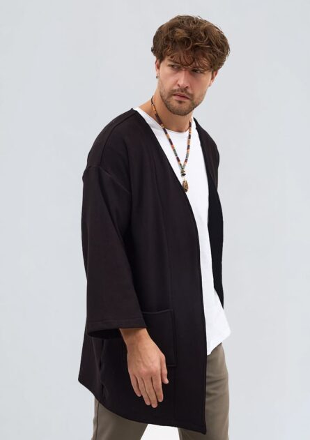 2 İplik Fakir Kol Kimono Owersize - Görsel 3