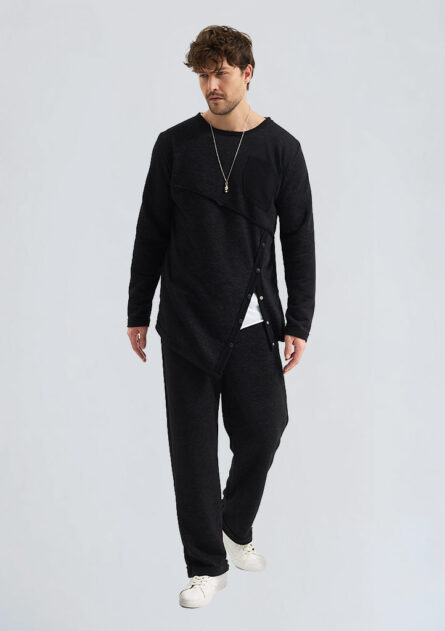 BABBOSS 2 İplik Uzun Kollu Asimetrik Takım - Görsel 2